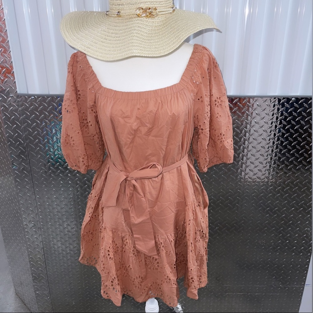 Peach flowy Dress